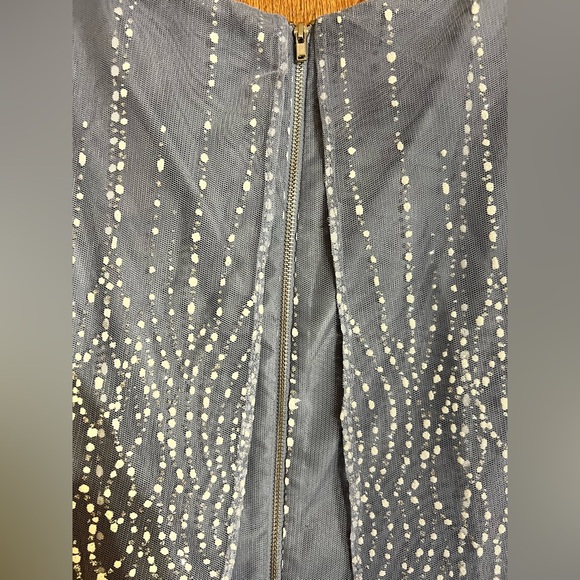 J. Taylor Elegant Blue Dress with Sheer Overlay color Chambray Muse size 16 NWT - Picture 9 of 14